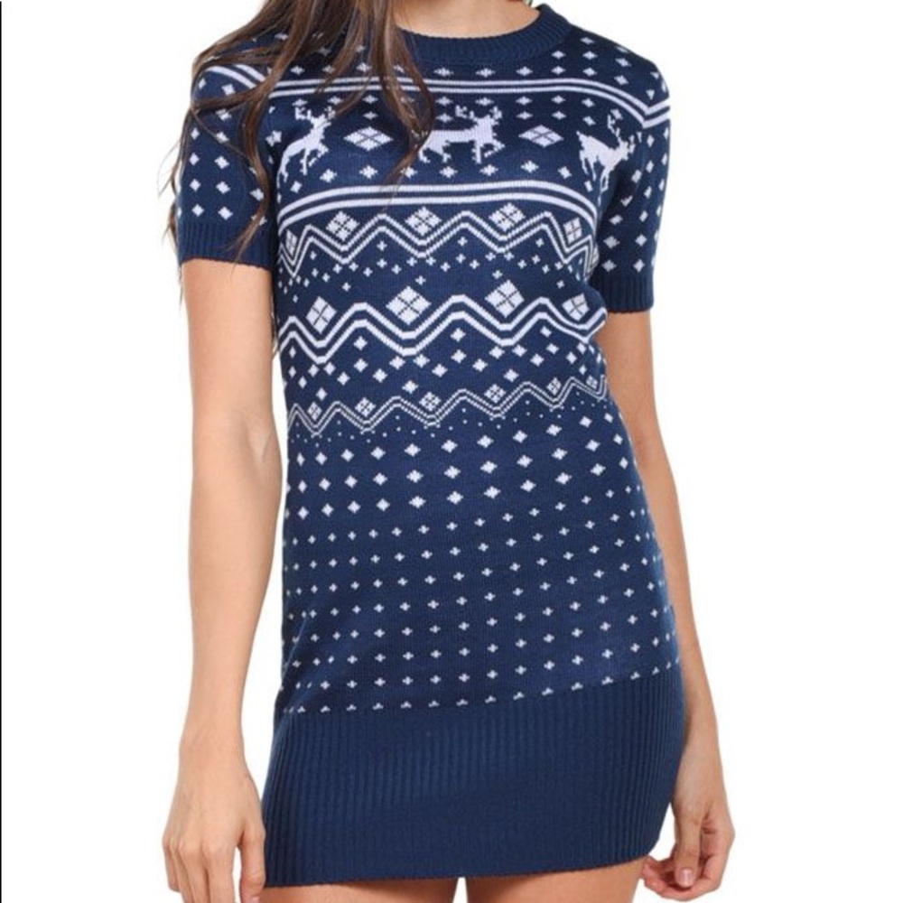 Tipsy Elves Reindeer Sweater Dress